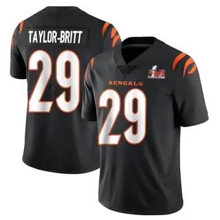Cincinnati Bengals Men's Cam Taylor-Britt Limited Team Color Vapor Untouchable Super Bowl LVI Bound Jersey - Black