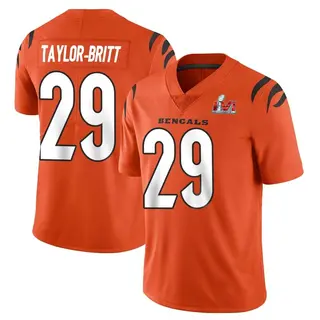 Cincinnati Bengals Men's Cam Taylor-Britt Limited Vapor Untouchable Super Bowl LVI Bound Jersey - Orange