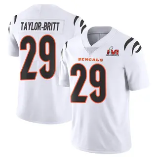 Cincinnati Bengals Men's Cam Taylor-Britt Limited Vapor Untouchable Super Bowl LVI Bound Jersey - White
