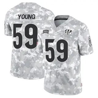 Cincinnati Bengals Men's Craig Young Limited 2024 Salute to Service Jersey - Arctic Camo