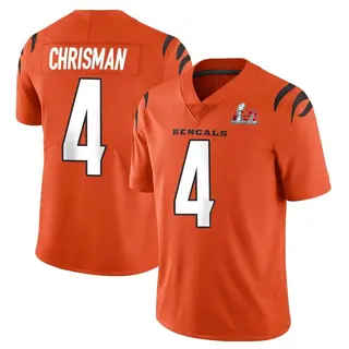 Cincinnati Bengals Men's Drue Chrisman Limited Vapor Untouchable Super Bowl LVI Bound Jersey - Orange