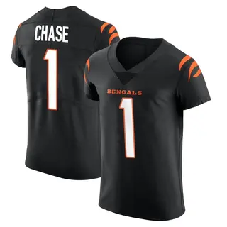 Cincinnati Bengals Men's Ja'Marr Chase Elite Team Color Vapor Untouchable Jersey - Black
