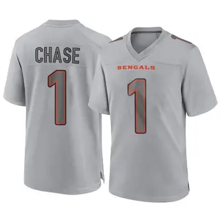 Cincinnati Bengals Men's Ja'Marr Chase Game Atmosphere Fashion Jersey - Gray