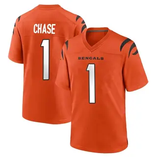 Cincinnati Bengals Men's Ja'Marr Chase Game Jersey - Orange