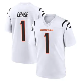 Cincinnati Bengals Men's Ja'Marr Chase Game Jersey - White