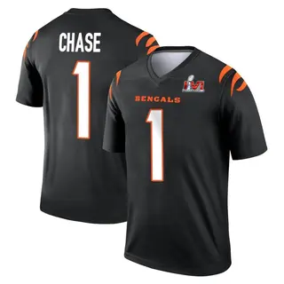 Cincinnati Bengals Men's Ja'Marr Chase Legend Super Bowl LVI Bound Jersey - Black