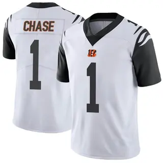 Cincinnati Bengals Men's Ja'Marr Chase Limited Color Rush Vapor Untouchable Jersey - White