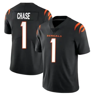 Cincinnati Bengals Men's Ja'Marr Chase Limited Team Color Vapor Untouchable Jersey - Black