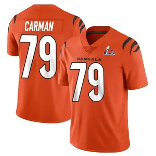 Cincinnati Bengals Men's Jackson Carman Limited Vapor Untouchable Super Bowl LVI Bound Jersey - Orange