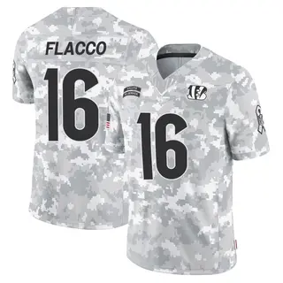 Cincinnati Bengals Men's Joe Flacco Limited 2024 Salute to Service Jersey - Arctic Camo