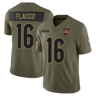 Cincinnati Bengals Men's Joe Flacco Limited 2025 Salute to Service Jersey - Olive