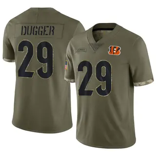 Cincinnati Bengals Men's Kyle Dugger Limited 2022 Salute To Service Jersey - Olive