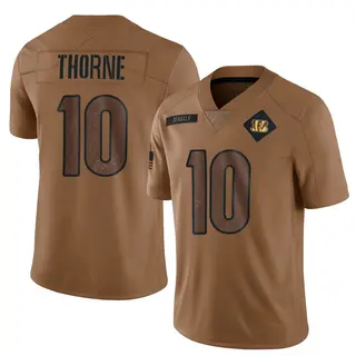 Cincinnati Bengals Men's Payton Thorne Limited 2023 Salute To Service Jersey - Brown