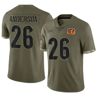 Cincinnati Bengals Men's Tycen Anderson Limited 2022 Salute To Service Jersey - Olive