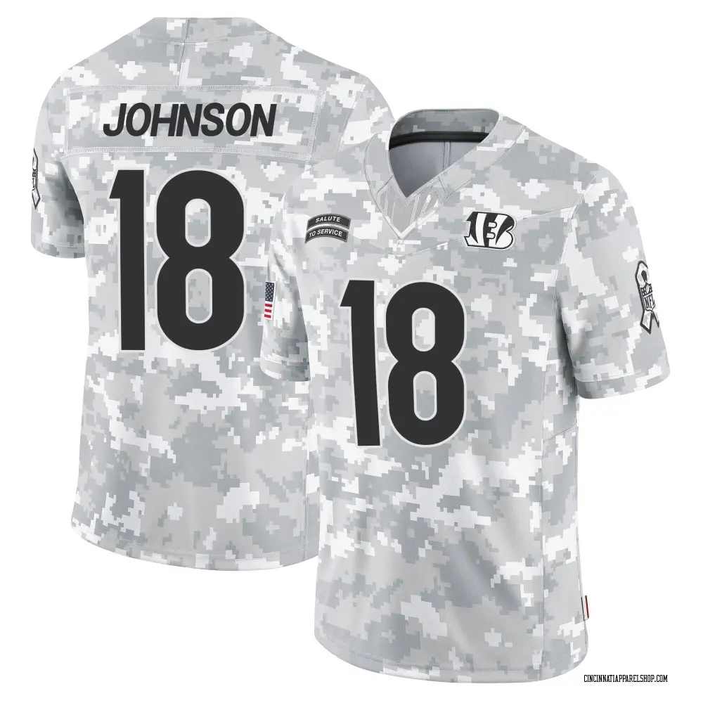 Cincinnati Bengals Men's Xavier Johnson Limited 2024 Salute to Service Jersey - Arctic Camo
