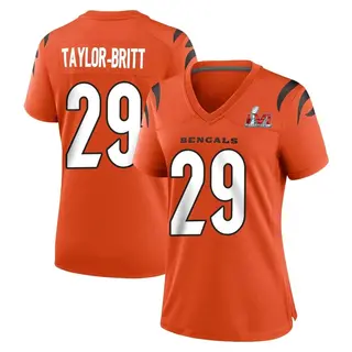 Cincinnati Bengals Women's Cam Taylor-Britt Game Super Bowl LVI Bound Jersey - Orange
