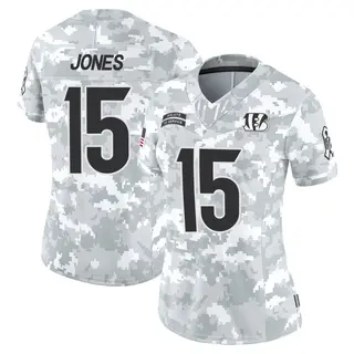 Cincinnati Bengals Women's Charlie Jones Limited 2024 Salute to Service Jersey - Arctic Camo
