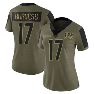 Cincinnati Bengals Women's Cole Burgess Limited 2021 Salute To Service Jersey - Olive
