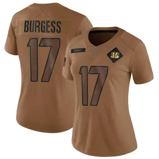 Cincinnati Bengals Women's Cole Burgess Limited 2023 Salute To Service Jersey - Brown