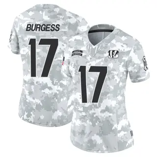 Cincinnati Bengals Women's Cole Burgess Limited 2024 Salute to Service Jersey - Arctic Camo