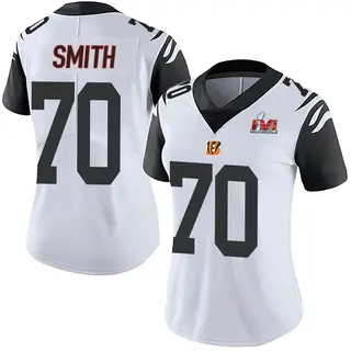 Cincinnati Bengals Women's D'Ante Smith Limited Color Rush Vapor Untouchable Super Bowl LVI Bound Jersey - White