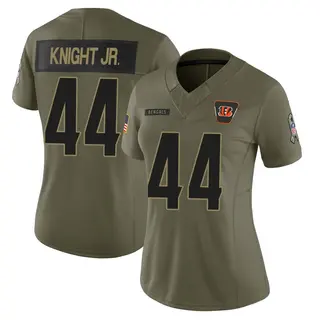 Cincinnati Bengals Women's Demetrius Knight Jr. Limited 2025 Salute to Service Jersey - Olive