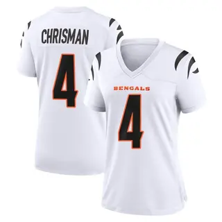 Cincinnati Bengals Women's Drue Chrisman Game Jersey - White