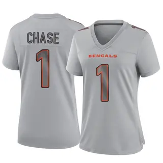 Cincinnati Bengals Women's Ja'Marr Chase Game Atmosphere Fashion Jersey - Gray