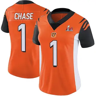 Cincinnati Bengals Women's Ja'Marr Chase Limited Vapor Untouchable Super Bowl LVI Bound Jersey - Orange