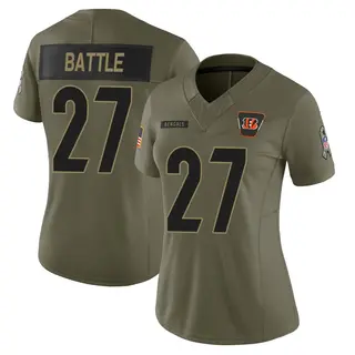 Cincinnati Bengals Women's Jordan Battle Limited 2025 Salute to Service Jersey - Olive