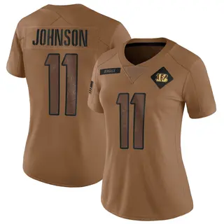 Cincinnati Bengals Women's Josh Johnson Limited 2023 Salute To Service Jersey - Brown