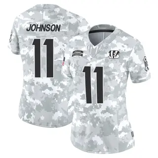 Cincinnati Bengals Women's Josh Johnson Limited 2024 Salute to Service Jersey - Arctic Camo