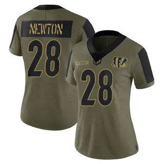Cincinnati Bengals Women's Josh Newton Limited 2021 Salute To Service Jersey - Olive