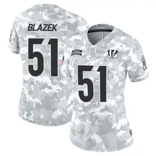 Cincinnati Bengals Women's Justin Blazek Limited 2024 Salute to Service Jersey - Arctic Camo