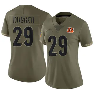 Cincinnati Bengals Women's Kyle Dugger Limited 2022 Salute To Service Jersey - Olive