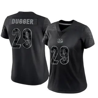 Cincinnati Bengals Women's Kyle Dugger Limited Reflective Jersey - Black
