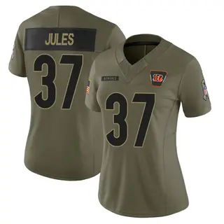 Cincinnati Bengals Women's PJ Jules Limited 2025 Salute to Service Jersey - Olive