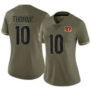 Cincinnati Bengals Women's Payton Thorne Limited 2022 Salute To Service Jersey - Olive