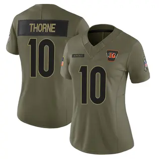 Cincinnati Bengals Women's Payton Thorne Limited 2025 Salute to Service Jersey - Olive