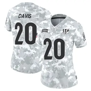 Cincinnati Bengals Women's Tacario Davis Limited 2024 Salute to Service Jersey - Arctic Camo