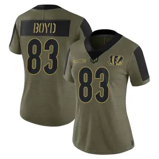 Cincinnati Bengals Women's Tyler Boyd Limited 2021 Salute To Service Jersey - Olive