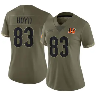 Cincinnati Bengals Women's Tyler Boyd Limited 2022 Salute To Service Jersey - Olive
