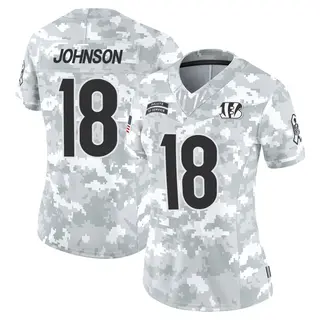 Cincinnati Bengals Women's Xavier Johnson Limited 2024 Salute to Service Jersey - Arctic Camo