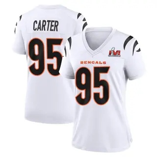 Cincinnati Bengals Women's Zachary Carter Game Super Bowl LVI Bound Jersey - White