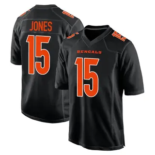 Cincinnati Bengals Youth Charlie Jones Game Fashion Jersey - Black