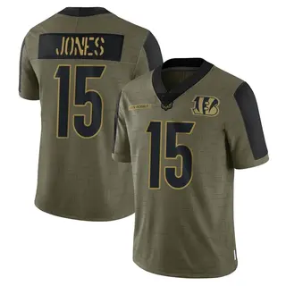 Cincinnati Bengals Youth Charlie Jones Limited 2021 Salute To Service Jersey - Olive