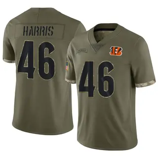 Cincinnati Bengals Youth Clark Harris Limited 2022 Salute To Service Jersey - Olive