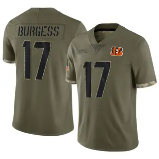 Cincinnati Bengals Youth Cole Burgess Limited 2022 Salute To Service Jersey - Olive
