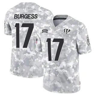 Cincinnati Bengals Youth Cole Burgess Limited 2024 Salute to Service Jersey - Arctic Camo
