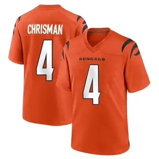 Cincinnati Bengals Youth Drue Chrisman Game Jersey - Orange